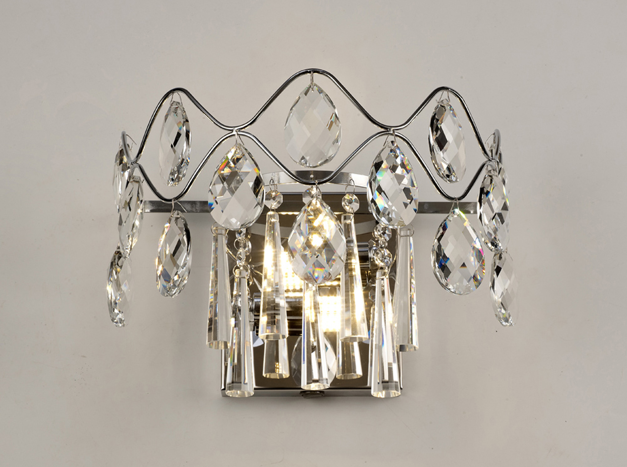 IL31060/G9  Kenzie Crystal Switched Wall Lamp 2 Light